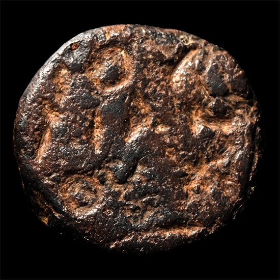 Byzantine Bronze Ring Bezel with Engraving