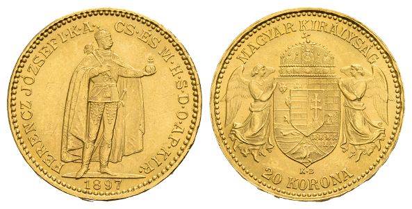 Hungary. Franz Joseph I AV 20 Korona.