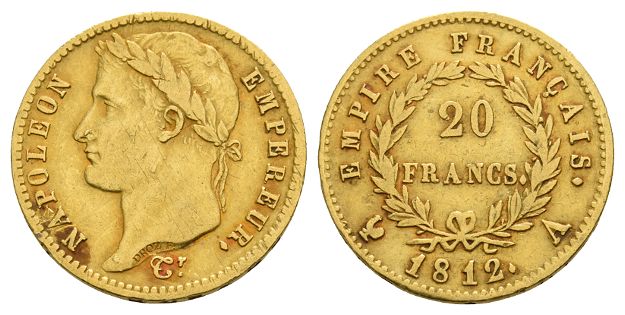France. Napoleon I AV 20 Francs.