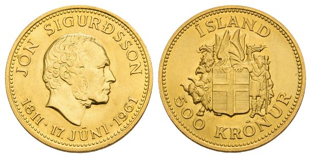 Iceland. Republic AV 500 Kronur.