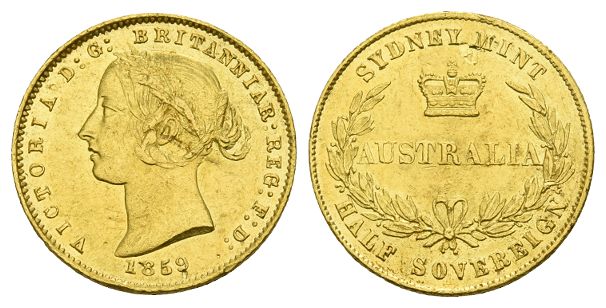 Australia (British Colonies). Hanover, Victoria AV Half Sovereign.