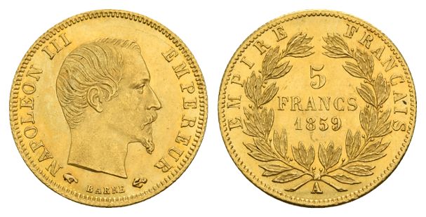 France. Napoléon III AV 5 Francs.