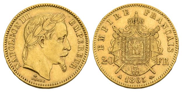 France. Napoléon III AV 20 Francs.