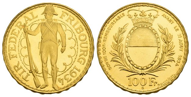 Switzerland. Federal State AV 100 Francs.