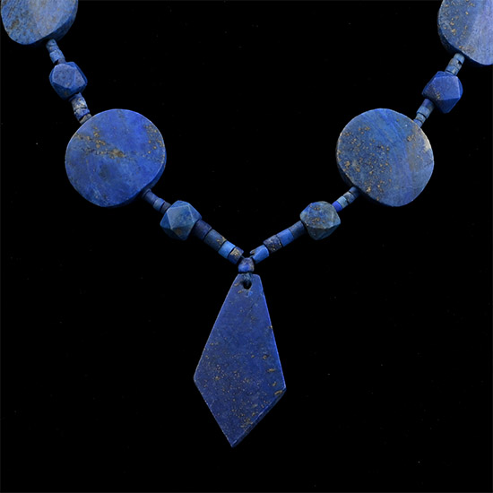 Lapis Lazuli Bead Necklace String with Pendant