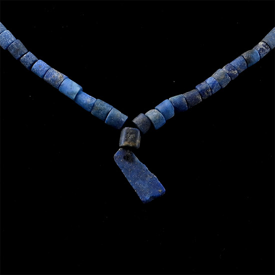 Lapis Lazuli Bead Necklace String with Pendant