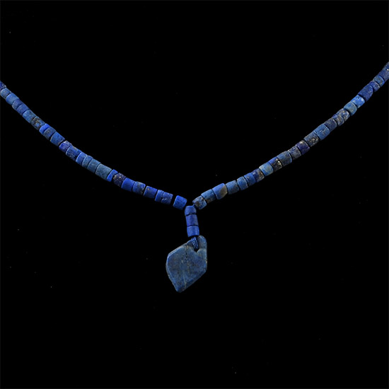 Lapis Lazuli Bead Necklace String with Pendant