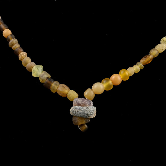 Roman and Other Yellow Glass Bead Necklace String