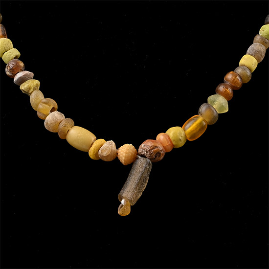 Roman and Other Yellow Glass Bead Necklace String
