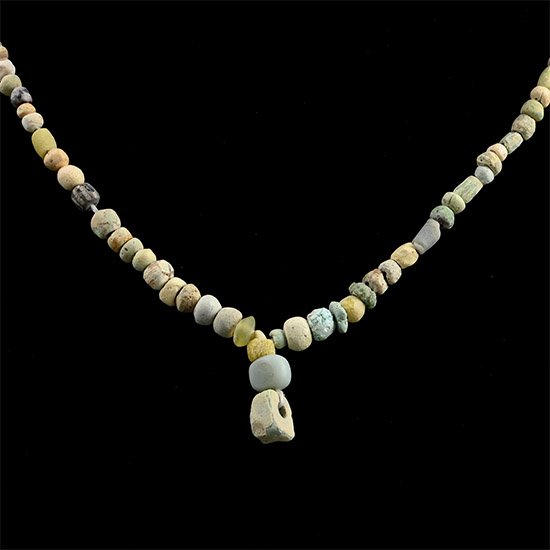 Roman and Other Mixed Faience Bead Necklace String