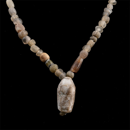 Western Asiatic and Other Mixed Stone and Glass Bead Necklace String