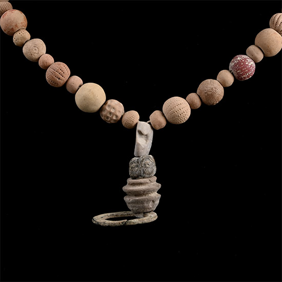 Western Asiatic and Other Mixed Ceramic Bead Necklace String