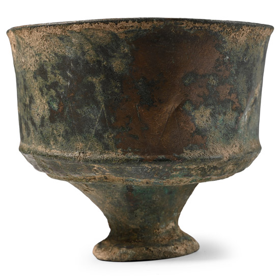 Western Asiatic Bronze Goblet with Triangular Decoration