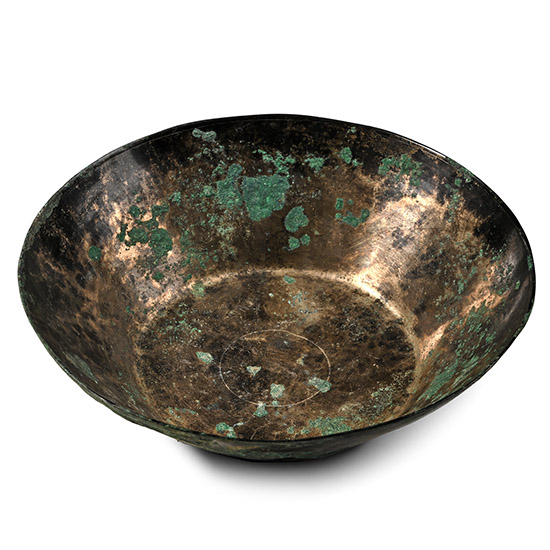 Sasanian Bronze Bowl with Concentric Circle