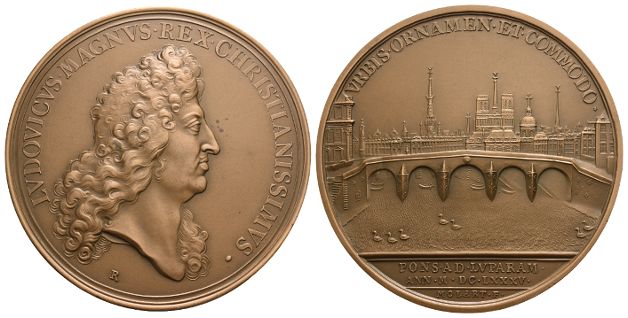 France. Louis XIV AE Restrike Medal.