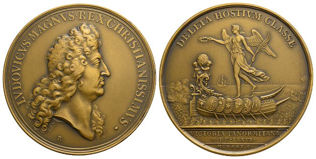 France. Louis XIV AE Restrike Medal.