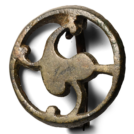 Roman Bronze Openwork Plate Brooch