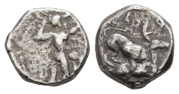 Cyprus. Kition, Baalmelek II AR 1/3 Stater.