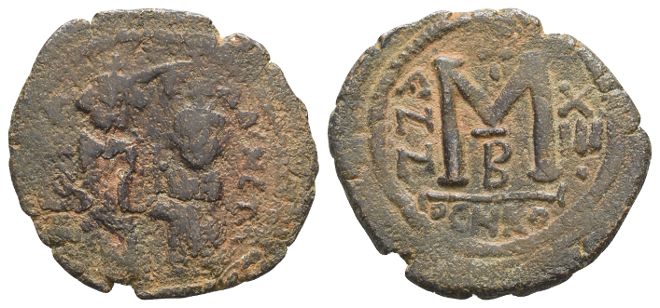 Sasanian Kings. Time of Khosrau II AE Follis.