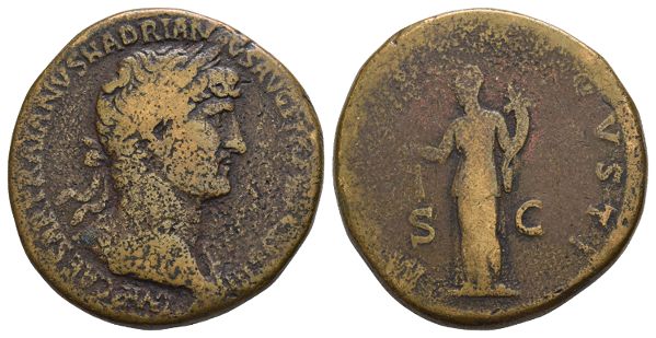 Hadrian AE Sestertius.