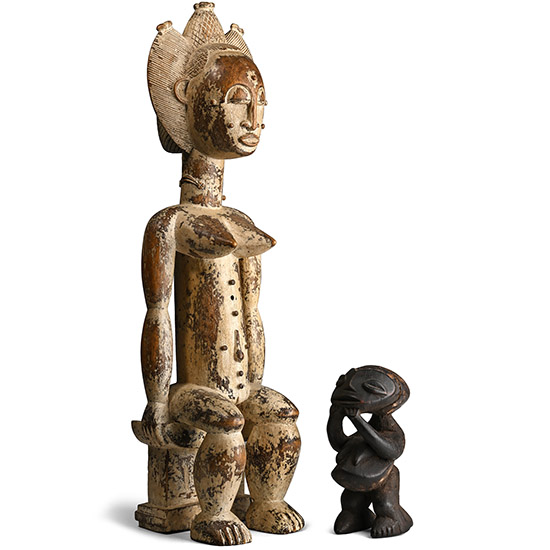 African Wooden Tribal Figure Collection
