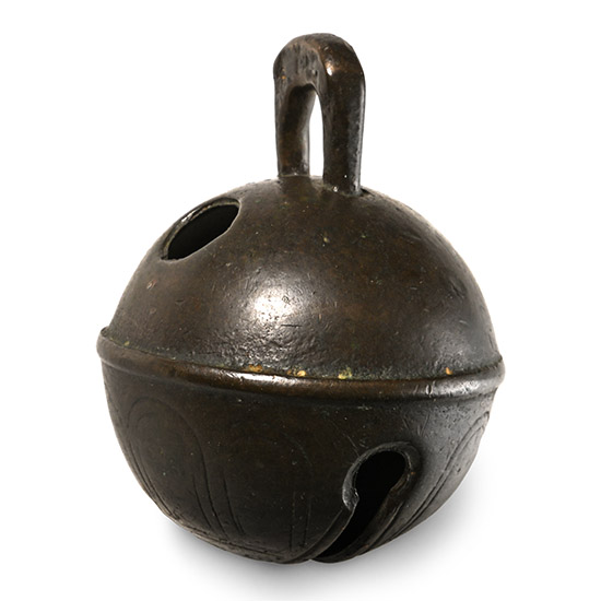 Large Post Medieval Bronze Rumbler Bell with R W Initials for Robert Wells of Aldbourne