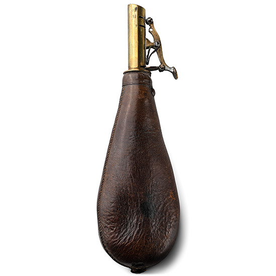 Post Medieval Leather Powder Flask