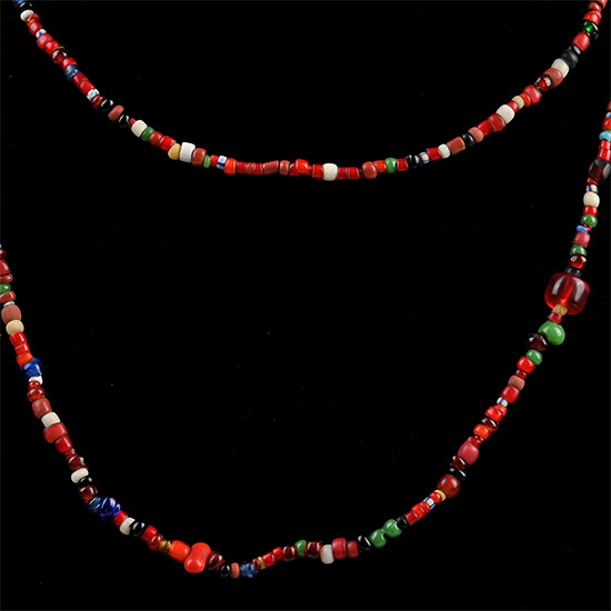 African White Heart Trade Beads
