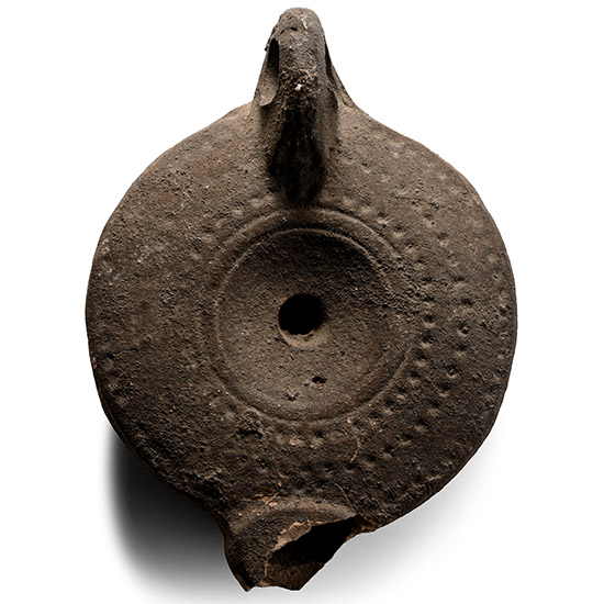 Romano-Egyptian Terracotta Toad Oil Lamp