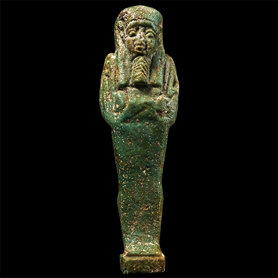 Egyptian Blue Glazed Faience Shabti