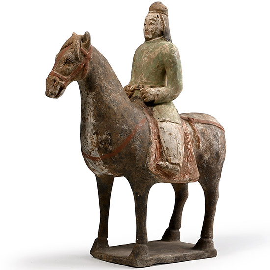 Chinese Tang Terracotta Horse and Rider
