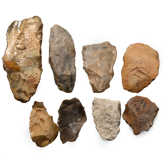 Boxford Down Stone Age Flint Scrapers and Other Tools