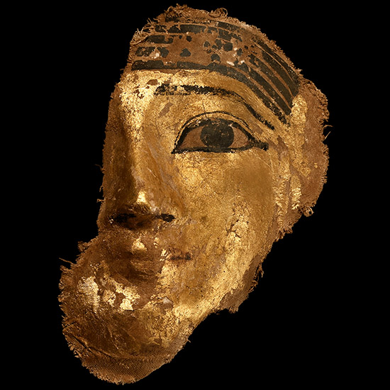 Egyptian Gilt Cartonnage Mask
