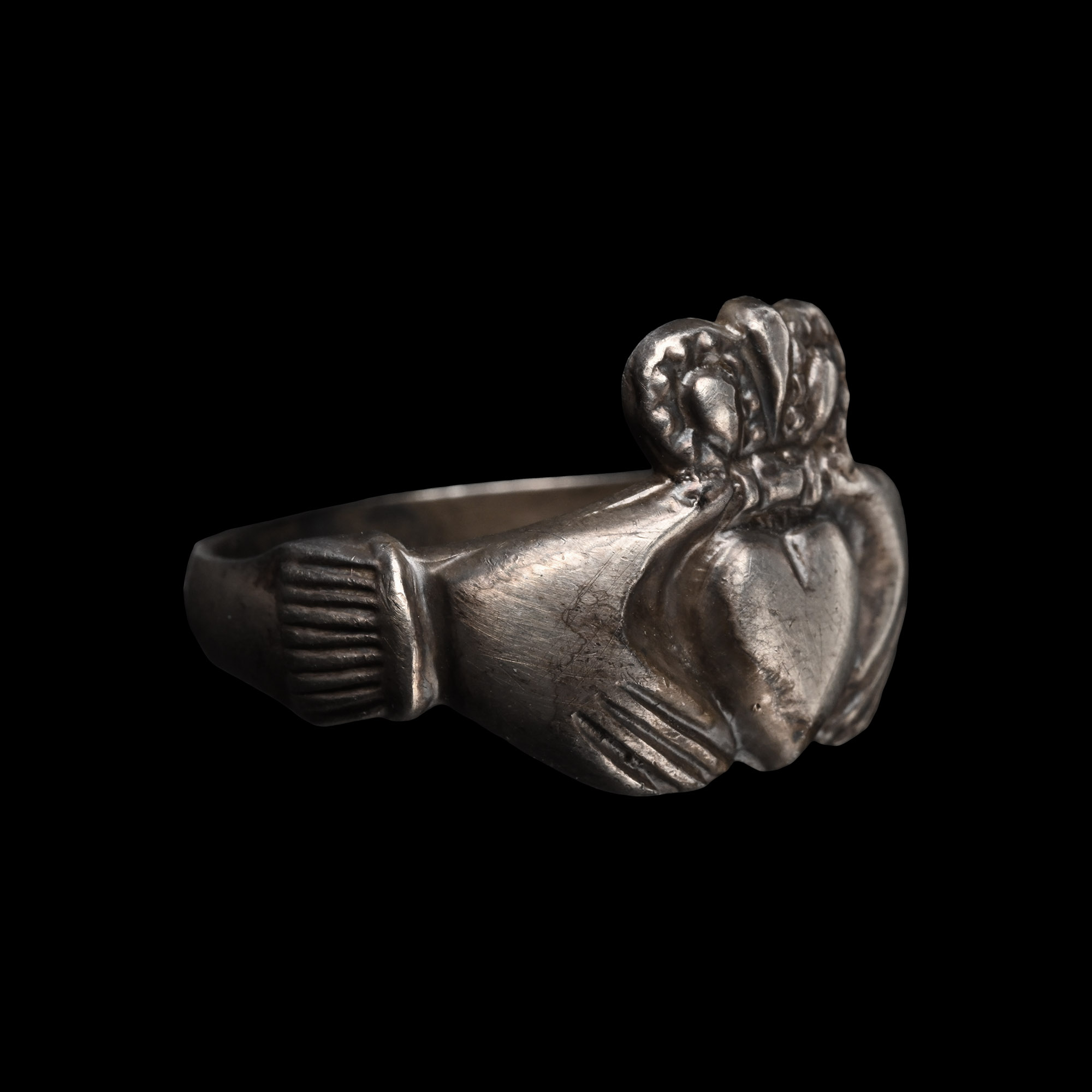 Stuart Period Silver-Gilt Claddagh Ring