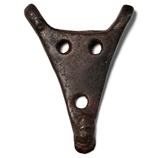Anglo-Scandinavian Viking Bronze Triangular Stirrup Apex Mount