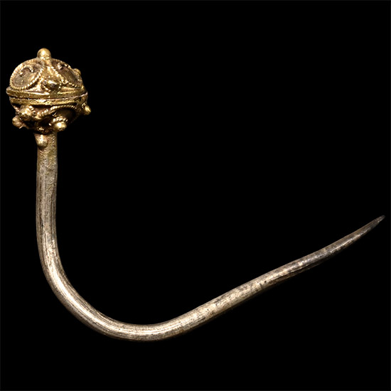 Tudor Silver-Gilt Ball-Headed Dress Pin