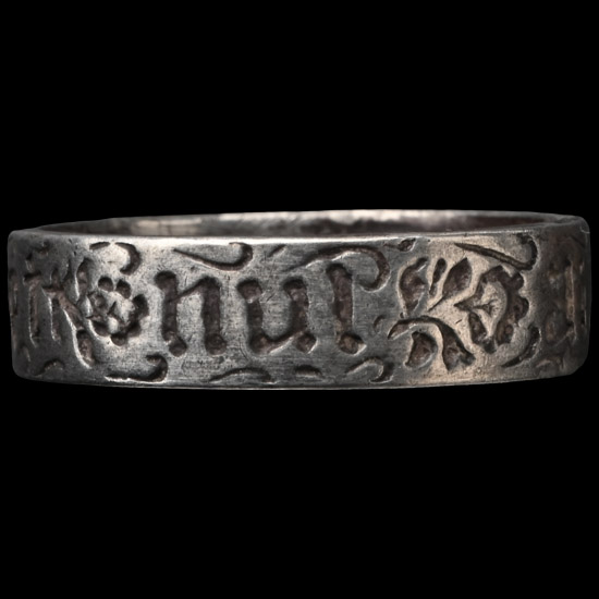 Medieval Silver You and No Other Posy Ring