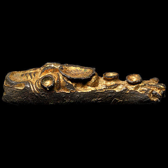 Anglo-Saxon Gilt-Bronze Zoomorphic Terminal