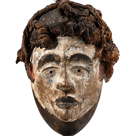 West African Wooden Mask of a Boy