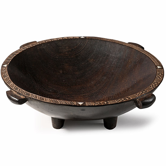 Large Pacific Islands Decorated Bowl