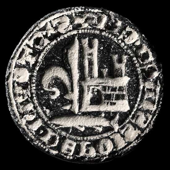 Medieval Bronze Seal Matrix of Stephen of Poissy, Cleric