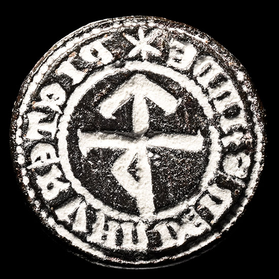 Medieval Bronze Seal Matrix of Pieter Van Den Sanne