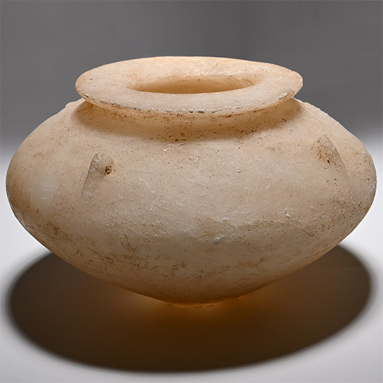 Large Mesopotamian Decorated Alabaster Bowl