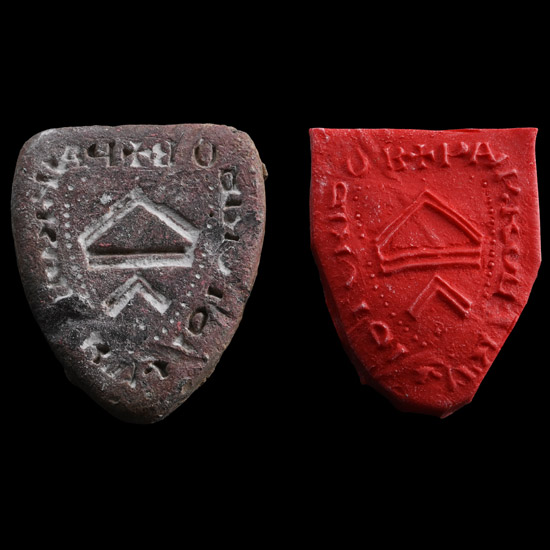 Very Large Medieval Lead Heraldic Seal Matrix