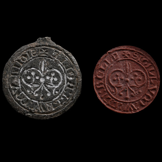 Large Medieval Lead Seal Matrix for William Rolle
