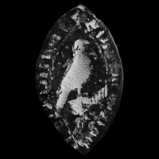 Medieval Bronze Seal Matrix with Bird