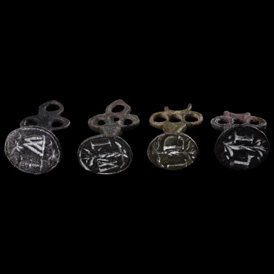 Post Medieval Bronze Seal Matrix Group
