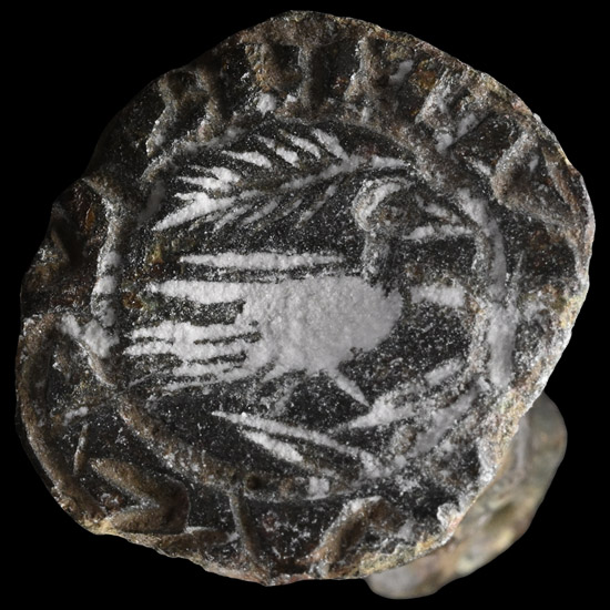 Medieval Bronze Seal Matrix with Bird