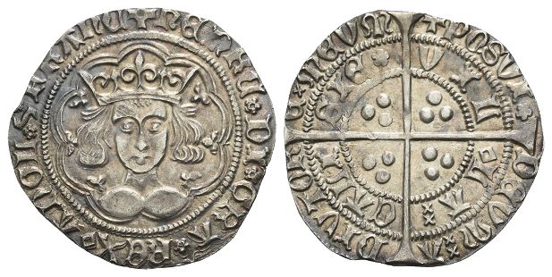 England. Lancaster, Henry VI AR Groat.