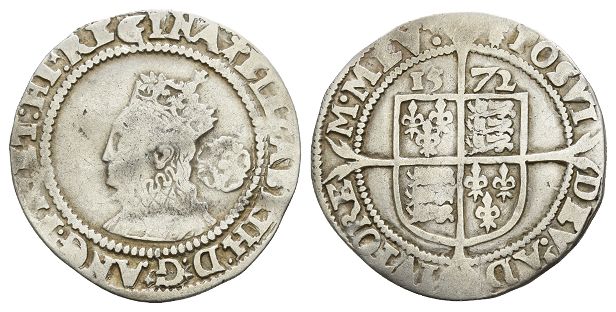 England. Tudor, Elizabeth I AR Sixpence.